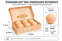 Bombe de bain effervescente personnalisée à l'huile d'amande douce et au cantaloup naturel, parfum fruité, adoucissante, coffret cadeau spa OEM ODM 100g