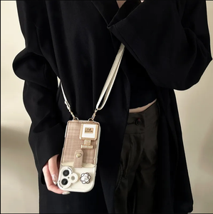 Sang Trọng Của Phụ Nữ TPU Silicone Hoa Gương Ví Khe Cắm Thẻ Crossbody Dây Đeo Điện Thoại Trường Hợp Đối Với <span class=keywords><strong>iPhone</strong></span> 14 16 Pro Max 15 13 12 11 Xr - Product Image 1