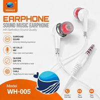 Écouteurs filaires WHALE 3,5 mm avec fil, vente en gros, écouteurs filaires et casques musicaux, pour écouteurs filaires Apple 3,5 mm