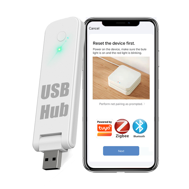 ZB-WG-7 Multi-mode Smart USB Gateway ZigBee TB Mesh Hub Work with Tuya Smart App Voice Control Via Alexa Google Home