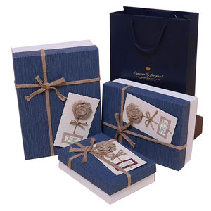 Tùy chỉnh cao cấp tinh tế màu xanh hộp giấy Matt cán long lanh Băng Thế Giới Bìa hộp quà tặng bao bì tái sử dụng in logo - Product Image 5