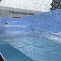 Piscine de luxe en conteneur avec commandes LED pour penthouse urbain - Piscine hors sol moderne de 20 pieds avec fenêtre latérale en acrylique