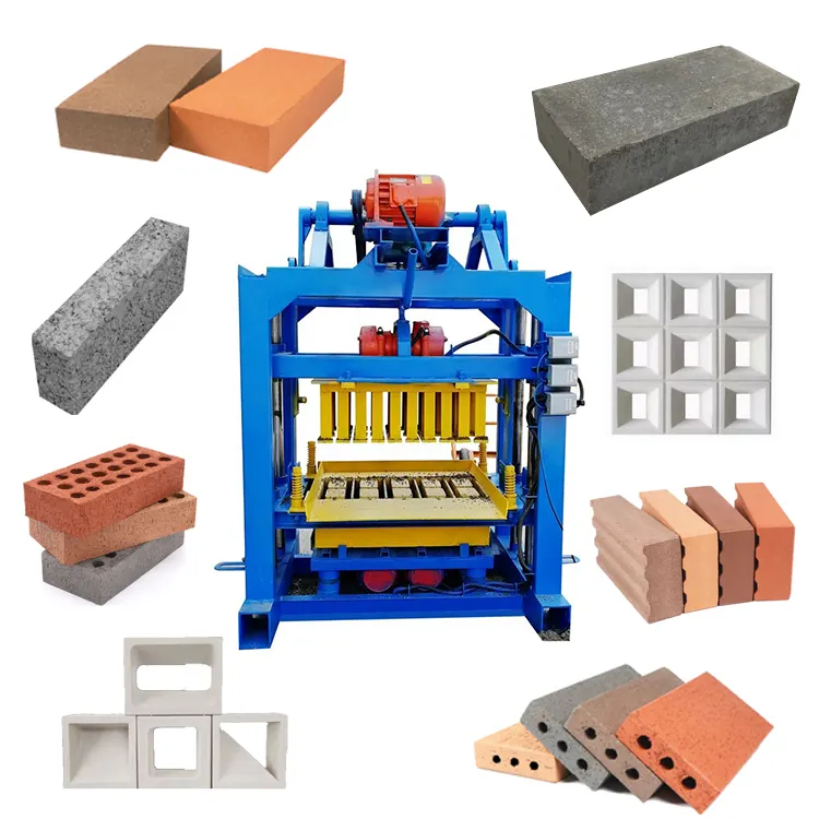 Free Shipping Block Making Machine Semi Automatic Hollow Hallow Concrete Cement Brick Make Machinery In Africa