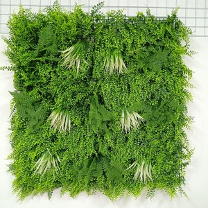 Panneau mural végétal artificiel en plastique durable <span class=keywords><strong>pour</strong></span> décoration de mariage et de Noël 100x100cm intérieur/extérieur suspendu - Product Image 1