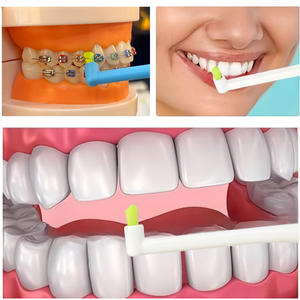 Vente en gros d'usine 6 pièces Brosse à dents orthodontique en plastique souple à petite tête Nettoyage en profondeur des appareils dentaires Brosse <span class=keywords><strong>interdentaire</strong></span> pour usage domestique - Product Image 3