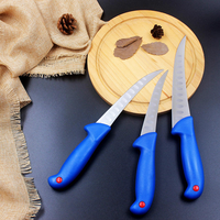Vente directe, prix raisonnable, couteaux de cuisine bleus, lames en acier inoxydable