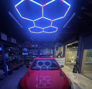 5-Hole RGB Honeycomb Grid LED <strong>Car</strong> <strong>Detailing</strong> Light Dust-Free Film Application Workshop Work Station Lamp Showroom Wash Garage - Product Image 5