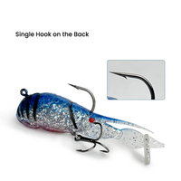 WEIHE Leurre souple en PVC en forme de crevette, 6 couleurs, 6cm, 7cm, 9cm, avec lest abdominal, pour lancer, traîner et swimbait, pour Black Bass, Snook, Redfish