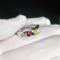 Bague ajustable en argent sterling 925 hypoallergénique avec zircone 8A en forme de cœur, idéale pour le quotidien des femmes – Vente directe usine