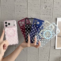 Coque magnétique haut de gamme unie à pois pour iPhone 18 Pro Max, compatible iPhone 17 Pro, modèle populaire 16/15
