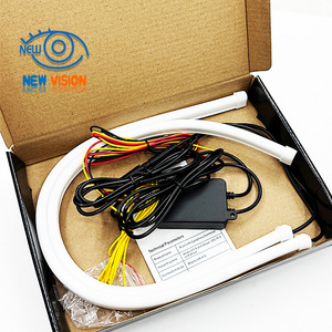 Tira <span class=keywords><strong>de</strong></span> LED Secuencial Delgada, Luz Flexible Impermeable Ámbar/Blanca para Señal <span class=keywords><strong>de</strong></span> Giro y Acento DRL <span class=keywords><strong>de</strong></span> Vehículos - Product Image 2