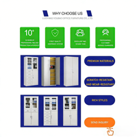 Armoire de rangement en acier moderne à 2 portes verrouillables, armoire métallique pour l'école, le bureau, la chambre, l'hôtel ou la salle de sport