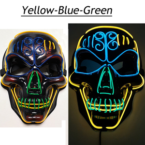 Halloween Purge <strong>Mask</strong> <strong>LED</strong> Light up Scary Spooky <strong>Mask</strong> for Women Men Boys <strong>Girls</strong> Festival Costume Cosplay Party Masquerade - Product Image 5