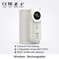 Chauffe-biberon portable sans fil de haute qualité, rechargeable, pour garder au chaud le lait pour bébé, idéal pour les voyages en voiture