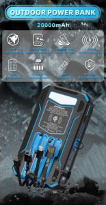 <span class=keywords><strong>Chargeur</strong></span> <span class=keywords><strong>solaire</strong></span> étanche grande capacité avec quatre panneaux, charge rapide, lumière LED pour les voyages en plein air, batterie <span class=keywords><strong>solaire</strong></span> - Product Image 4