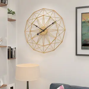 Настенные часы ручной работы, креативные наручные часы в скандинавском стиле, геометрический дизайн 3D, домашний декор, 60 см