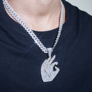 Joyería Messi, Plata 925, Estilo Hip Hop, Colgante Chapado en Oro de 18k con Diamantes Moissanite de Color DEF - Product Image 5