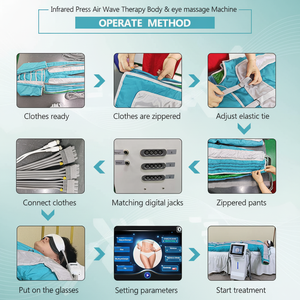 <span class=keywords><strong>Appareil</strong></span> de massage par pressothérapie de haute qualité, 24 airbags, thérapie par ondes d'air, drainage lymphatique - Product Image 6