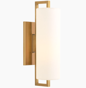 Lámpara de pared de latón antiguo con pantalla de lino, brazo de ajuste para lectura, iluminación de noche - Product Image 4