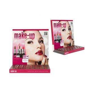 ชั้นวางเครื่องสำอางแบบตั้งโต๊ะพิมพ์ลายตามสั่ง ทำจากกระดาษลูกฟูก สำหรับลิปสติก - Product Image 1