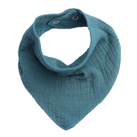 Bandana en coton 100% biologique certifié GOTS, foulard, bavoir, utilisable des deux côtés, bavoir en mousseline