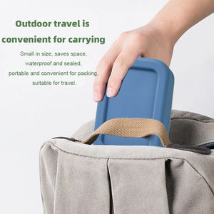 Récipient à vinaigrette en silicone pour petit condiment avec couvercles ensemble de tasses à sauce étanche réutilisable pour le déjeuner et le travail - Product Image 2