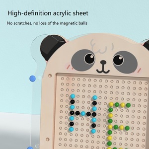 Puzzle en bois de tableau d'art de point magnétique d'inspiration Montessori pour les tout-petits pour le <span class=keywords><strong>dessin</strong></span> créatif des garçons - Product Image 5