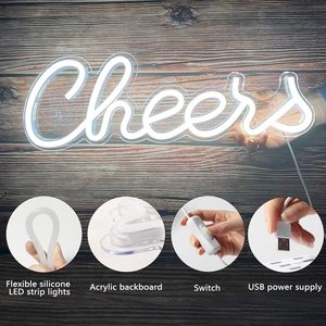 ป้ายไฟนีออน LED ในร่ม IP65ประสิทธิภาพสูงสัญลักษณ์อะคริลิคสีเขียวเหลืองสดใสสำหรับบาร์ปาร์ตี้ไฟอินพุต220V 5V - Product Image 3