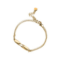 Bracelet de couple minimaliste en acier inoxydable Mobius avec gravure personnalisée, design infini, pour homme et femme, cadeau de bijoux