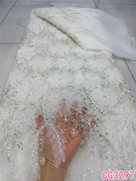 Tissu en dentelle de tulle élégant brodé, dentelle française de la plus haute qualité, tissu en dentelle africaine de luxe pour mariage 2025