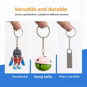 Accessoires de bijouterie DIY en métal, porte-clés sans nickel, respectueux de l'environnement, chaîne de suspension, cordon de porte-clés, pendentif de poupée - Product Image 5