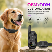 Collier de dressage à distance pour chien, contrôle des aboiements, portée 600m, étanche IP67, modes de vibration et de choc rechargeables (1-9 niveaux)