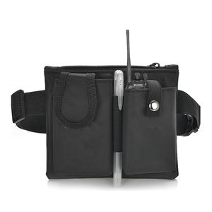 Riñonera Ligera de Nailon Negra para Exteriores, Bolsa Bandolera para Walkie Talkie, Práctica Bolsa Porta Móvil - Product Image 1