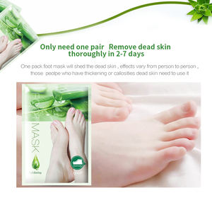 Mascarilla para pies de Aloe Vera Peeling para piernas Mascarilla para pies Calcetines exfoliantes para pedicura Talón antigrietas Quitar la piel Parche para pies - Product Image 3
