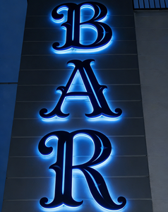 Custom <b>Wall</b>-Mounted Two-Sided LED Display Screen Circle <b>Sign</b> for Bars Restaurants Stores - Product Image 2