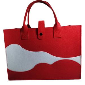Sacs-cadeaux fourre-tout en feutre élégant réutilisable avec impression de logo personnalisé en gros rangement de style national à la mode pour le shopping - Product Image 2