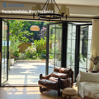 Puerta Corredera de Patio para Exteriores, de Aluminio con Doble Acristalamiento, para Conexión con la Sala de Estar, Diseño Impermeable y Resistente a la Intemperie
