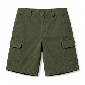 Pantalones Cortos Cargo Personalizados para Hombre, 100% Algodón, Estilo Bermuda, Casuales, con Bolsillos, Cintura Media, Cierre de Botones, Color Sólido - Product Image 5