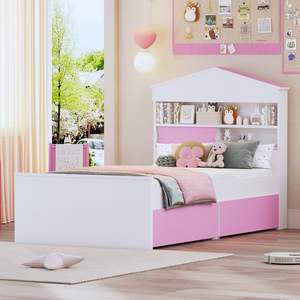 Armazenamento Luxo Modern <span class=keywords><strong>Single</strong></span> <span class=keywords><strong>Bed</strong></span> Modern Wooden <span class=keywords><strong>Single</strong></span> Kids House Nordic Wood <span class=keywords><strong>Bed</strong></span> Com Gaveta - Product Image 6