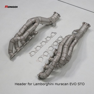 RD Performance Racing Exhaust Auto Downpipe Heat Shield Acier Inoxydable 304 1.5mm Fixation Directe par Vis pour Huracan EVO/STO - Product Image 1