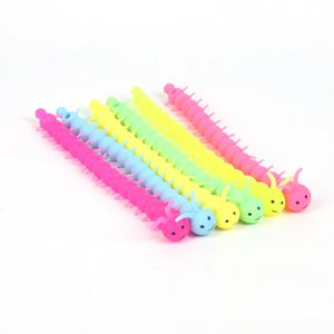 TPR Stress-Relief Elastic Venting Colorful Noodle-Like Ropes, Stretchable Smooth Caterpillar-Shaped <b>Bracelets</b> - Product Image 4
