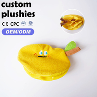 Jouet en peluche mangue pour animaux de compagnie, vente directe usine, avec compartiment à friandises et yeux brodés, pour le jeu des chiens