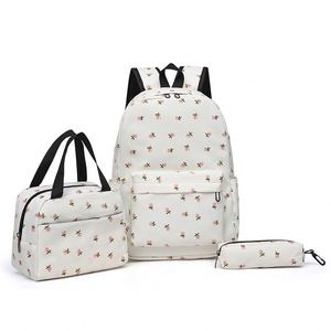 Wholesale Factory Price Floral Student <b>Backpack</b> 3Pcs High Quality Travel Girl's School Bag Set With Lunch Bag - Product Image 6