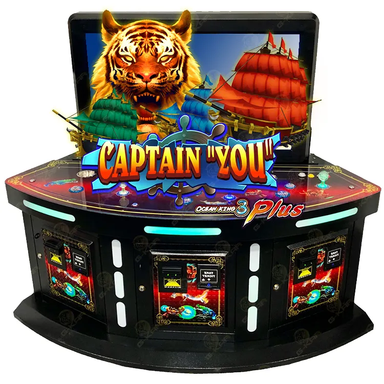 Nueva llegada de alta calidad 3 jugadores Fish Table Video Game Software Cabinet Captain You