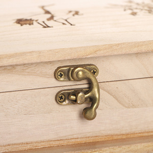 Caja de madera con forma de libro, caja rectangular de madera maciza de 21cm para almacenamiento de joyas, caja de regalo para embalaje de dulces de boda - Product Image 3