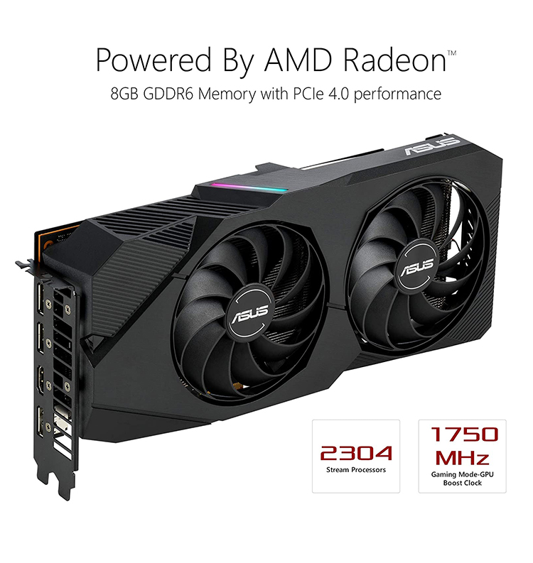 Asus amd radeon rx 5700 sobrebloqueado, 8g gddr6 dupla ventilador