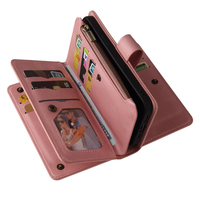 Dompet Kulit Mewah 15 Slot Kartu Dengan Resleting untuk Ponsel OPPO Realme 11 10 9 C33 C30