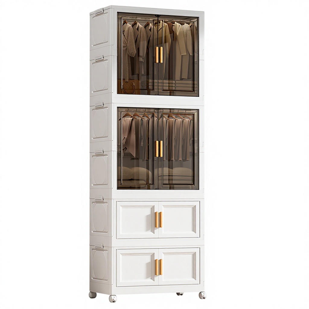 Boîte pliante à 2 couches 2 couches crème et transparente