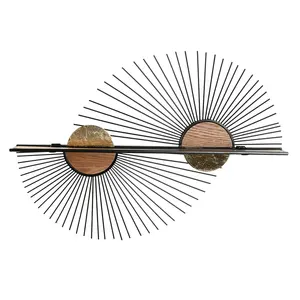 Estante de Pared de Metal y MDF, 70x12x51 cm, Negro - Product Image 4