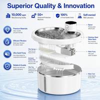 Fontaine à eau électrique pour animaux de compagnie ChongxinIOT et distributeur d'eau pour animaux 3L 4000mAh 3 modes de sortie Double alerte Stérilisation UV-C